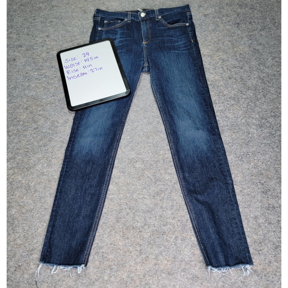 Rag & Bone 10 Inch Ankle Skinny Jeans Women's Size 29 Dark Wash‎ Denim